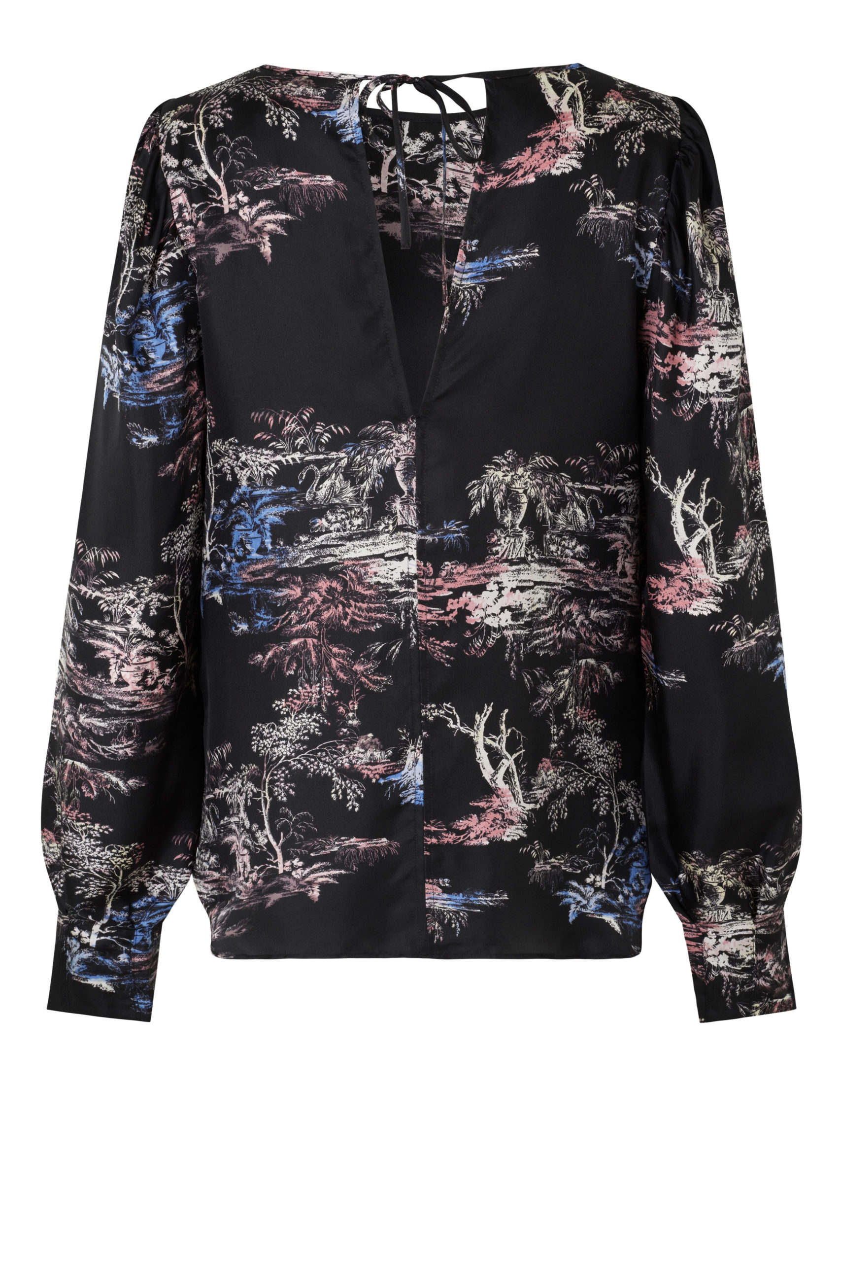 Second Female Bluse Roanne in schwarz/rosa gemustert – Bild 2
