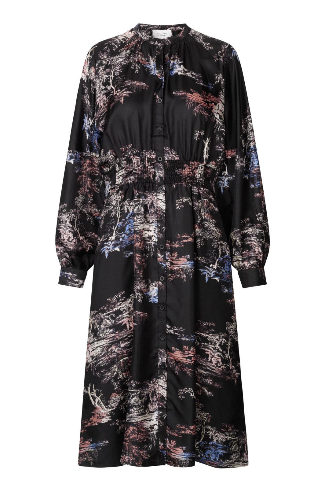 Second Female Kleid Roanne in schwarz/rosa gemustert