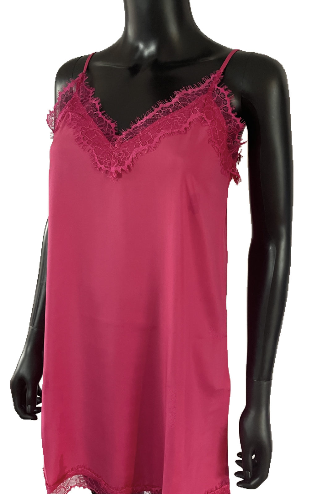 TWINSET Slip Dress in Pink mit Spitzenbesatz – Bild 3