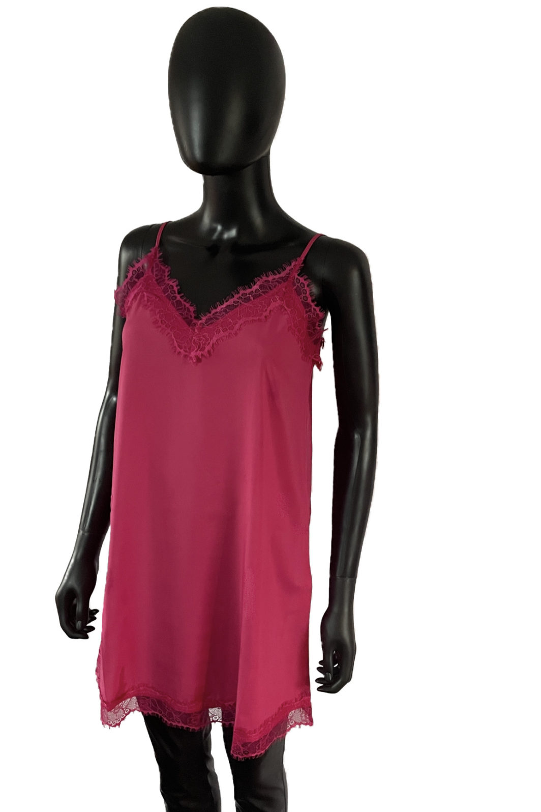 TWINSET Slip Dress in Pink mit Spitzenbesatz – Bild 4