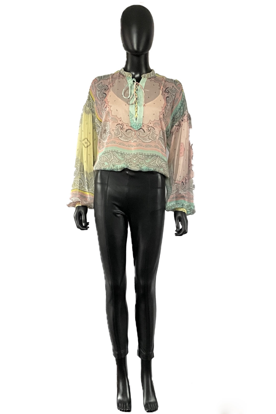TWINSET Lederimitat-Legging in schwarz – Bild 2