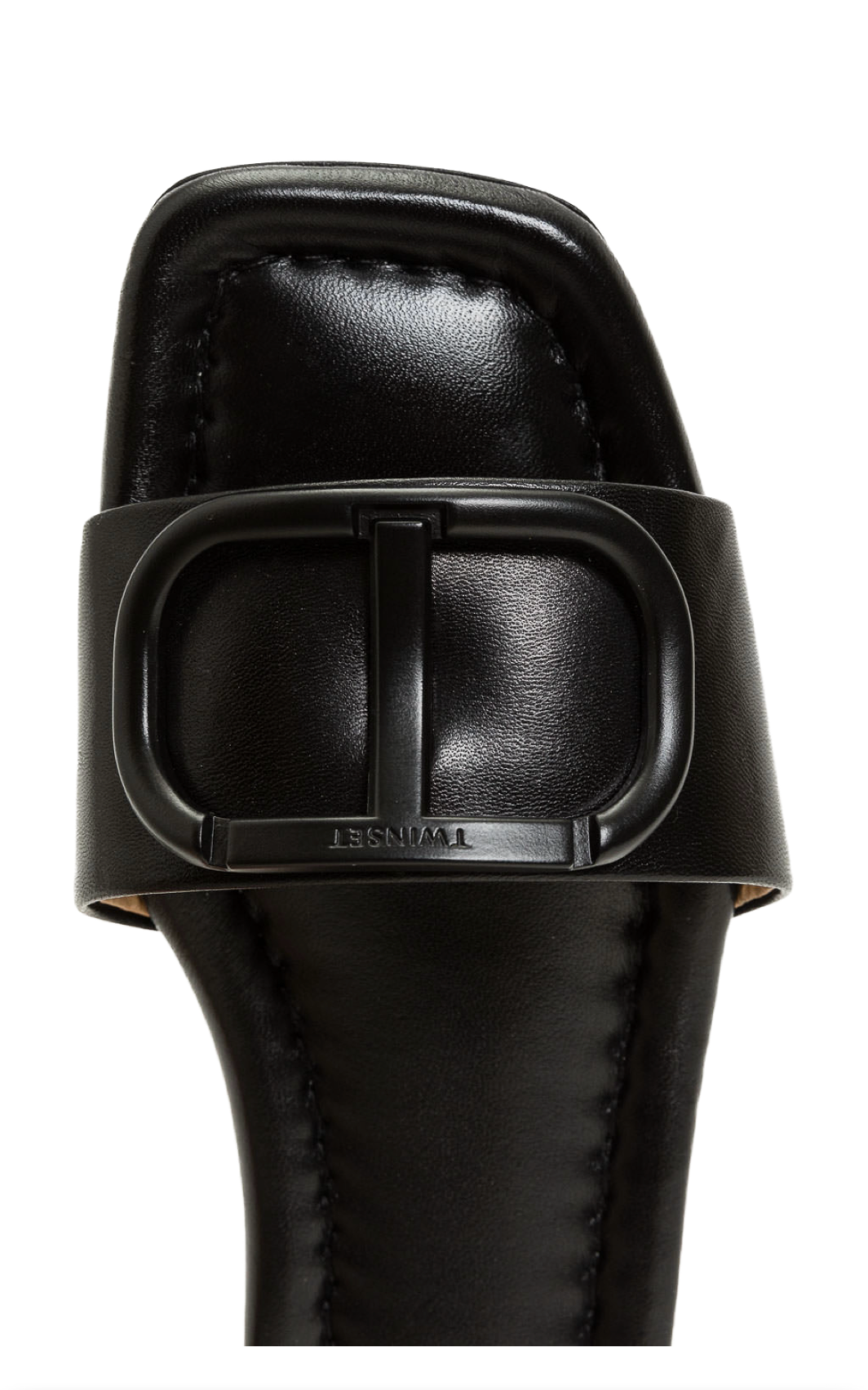 TWINSET Pantolette aus Nappaleder mit Logo in Schwarz – Bild 3