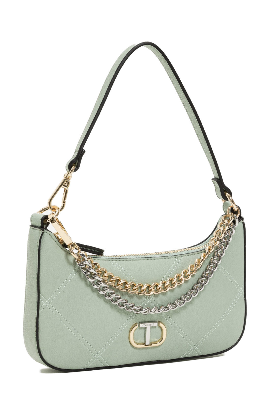 TWINSET Handtasche in Lichen mit Kettenbesatz
