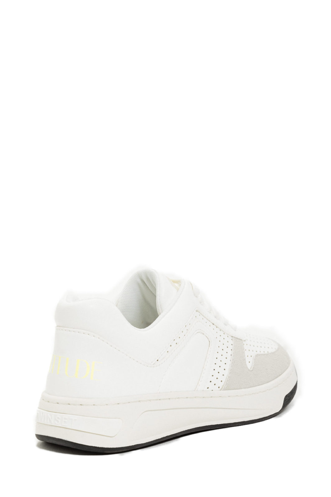 TWINSET Sneaker in Weiß mit gelben Schriftzug – Bild 2