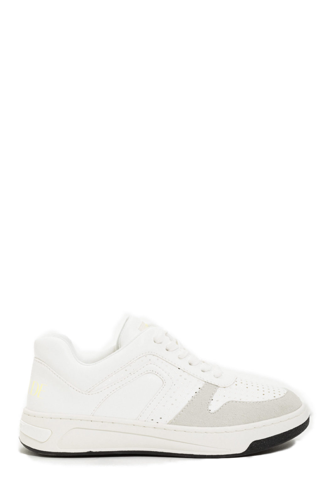 TWINSET Sneaker in Weiß mit gelben Schriftzug