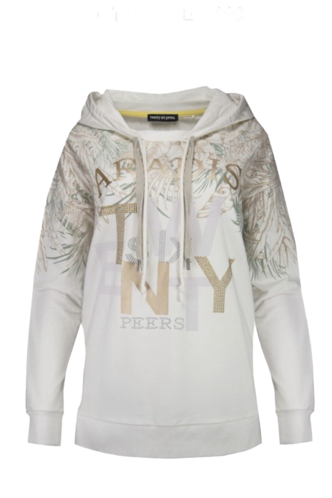 Twenty Six Peers Kapuzensweatshirt in Offwhite mit Schriftzug