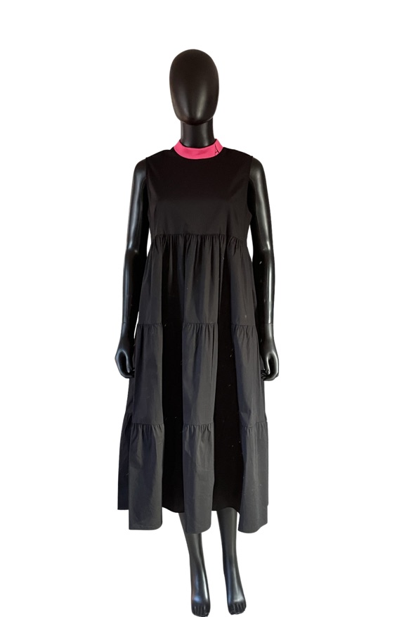 TWINSET Midikleid aus Popeline in Schwarz – Bild 2