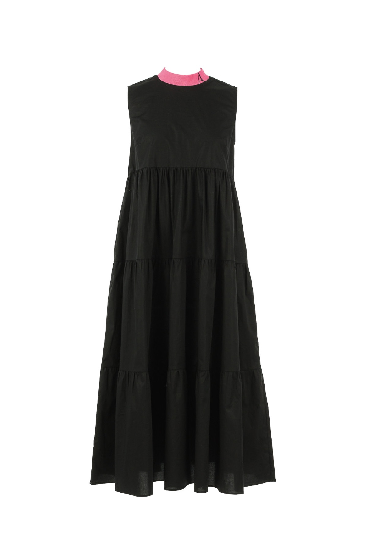 TWINSET Midikleid aus Popeline in Schwarz