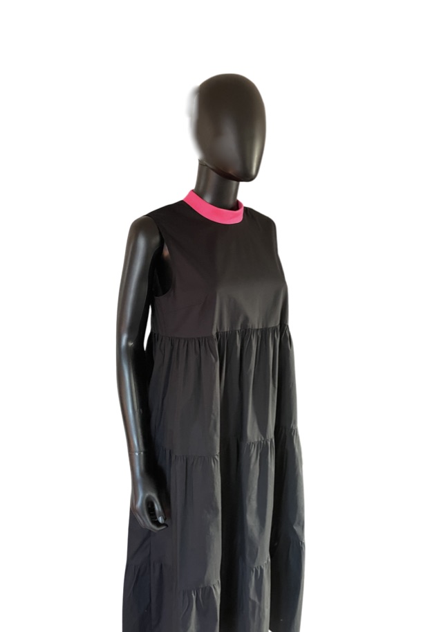 TWINSET Midikleid aus Popeline in Schwarz – Bild 4