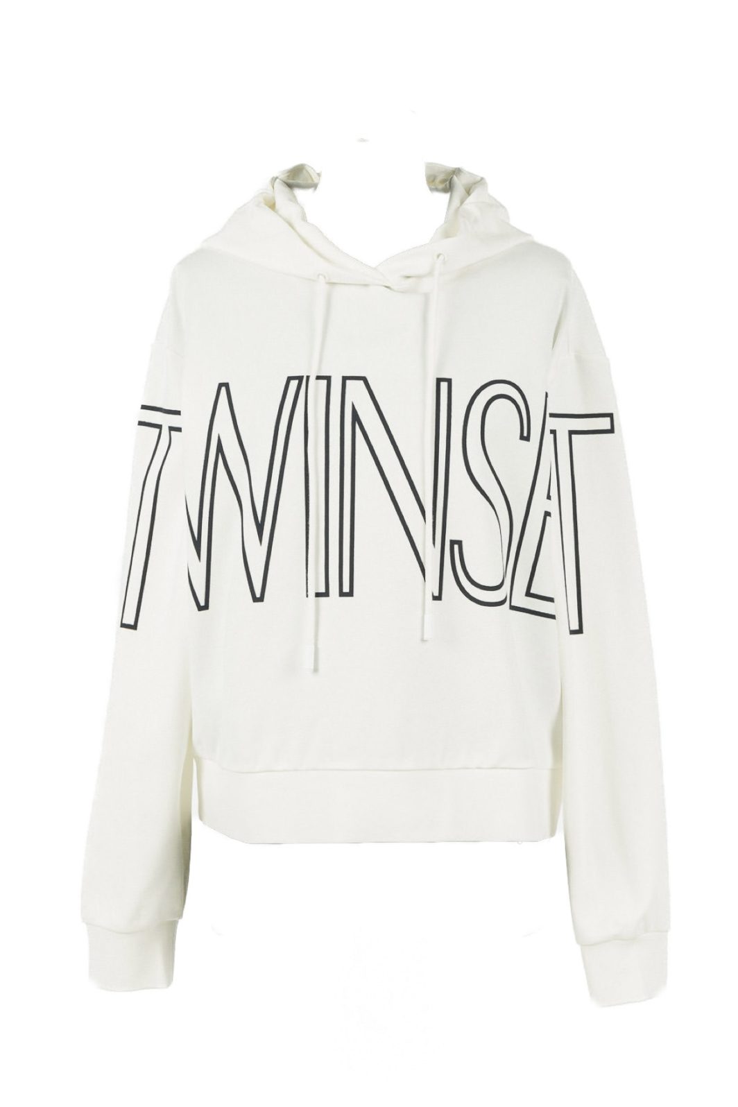 TWINSET Sweatshirt in weiß mit Maxilogo