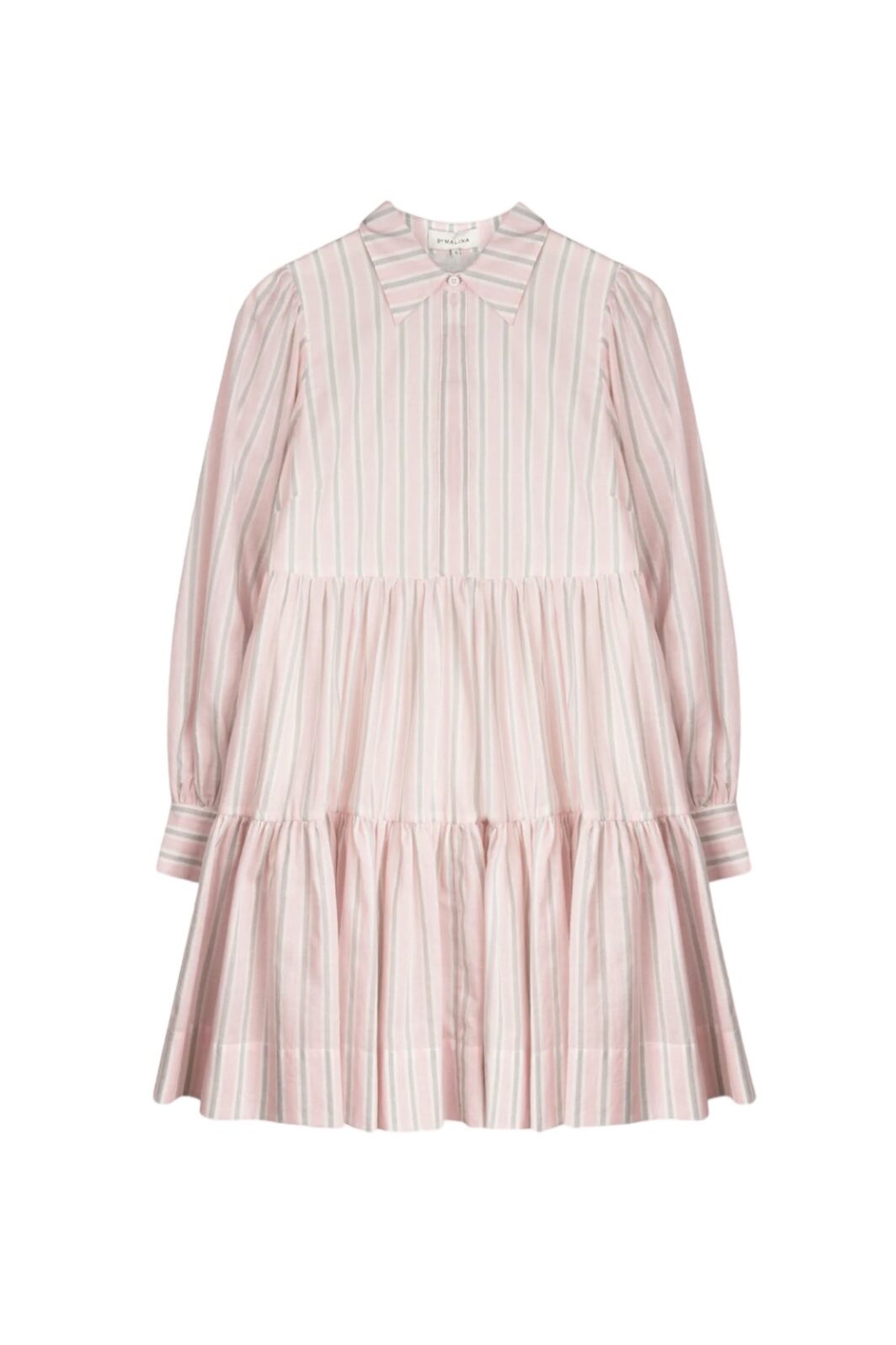 BY MALINA Allie Shirt Dress in rosè gestreift