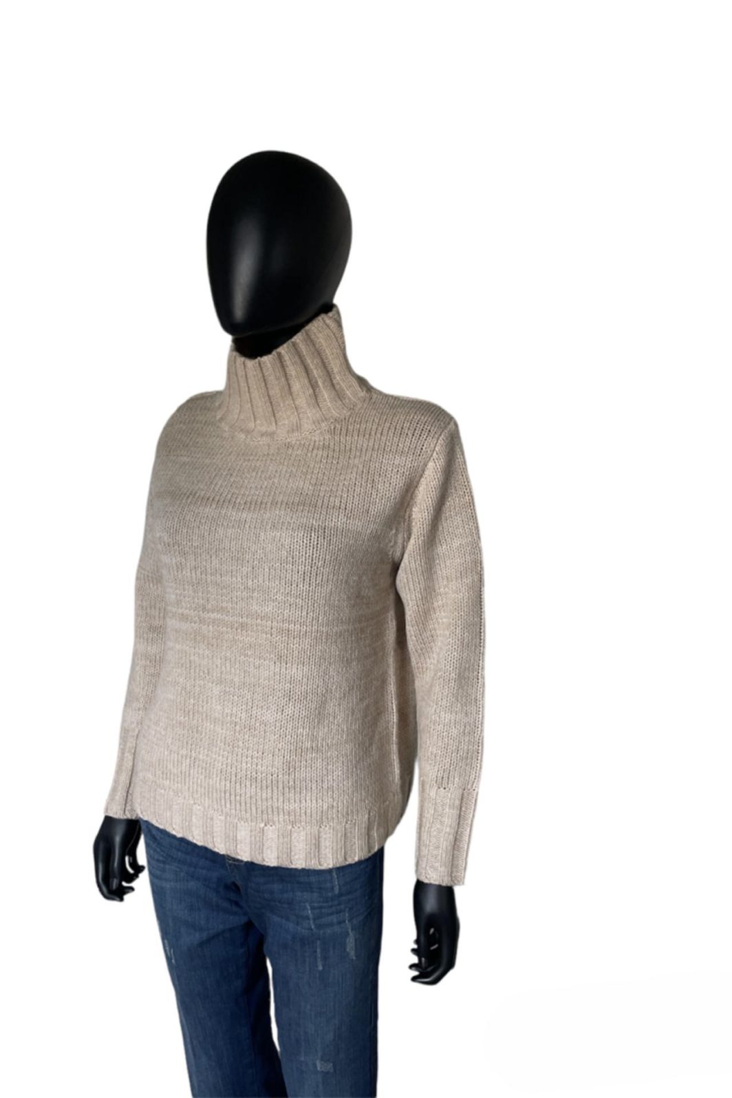 Eve in Paradise Strickpullover Amelie in sand meliert – Bild 4