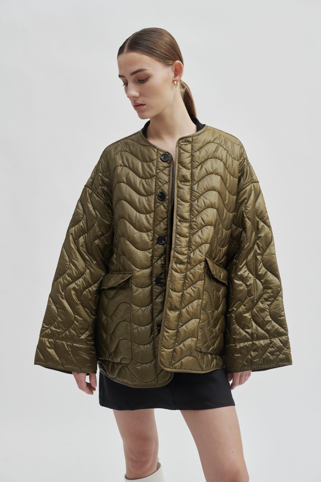 Second Female Quilly Wendejacke in Dunkle Olive/Schwarz – Bild 6