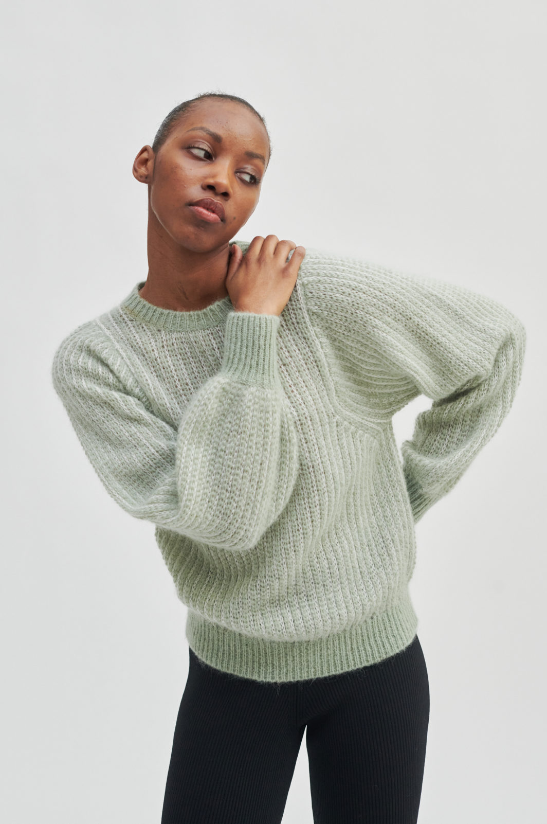 Second Female Strickpullover Kubra in Laurel Green – Bild 3