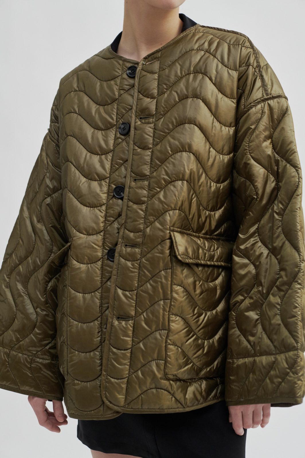 Second Female Quilly Wendejacke in Dunkle Olive/Schwarz – Bild 4
