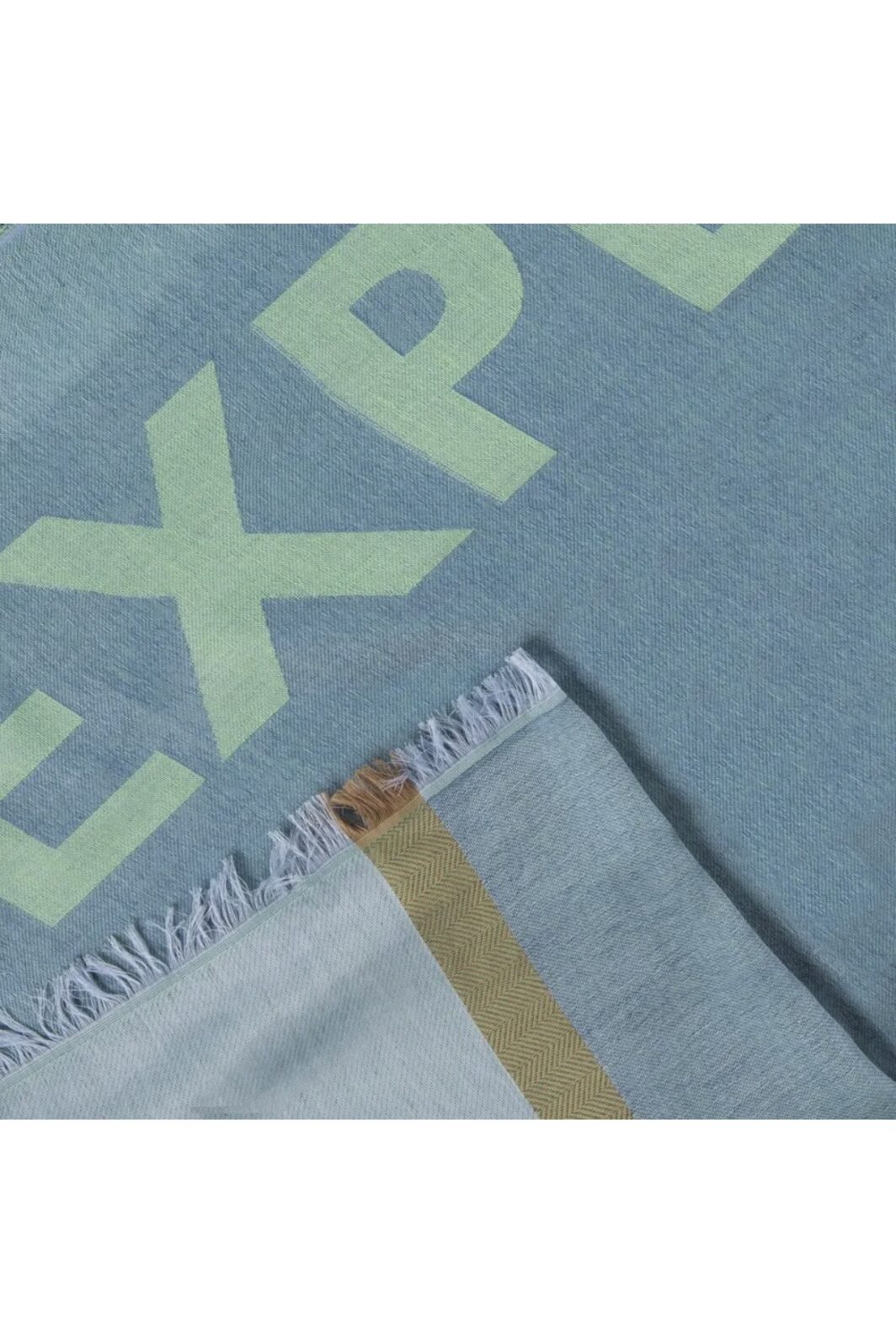 Codello Doubleface-Schal mit "Explorer"- Schriftzug in blau/grün – Bild 2