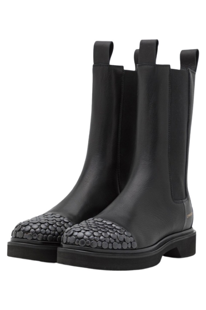 Black spiked chelsea boots deals