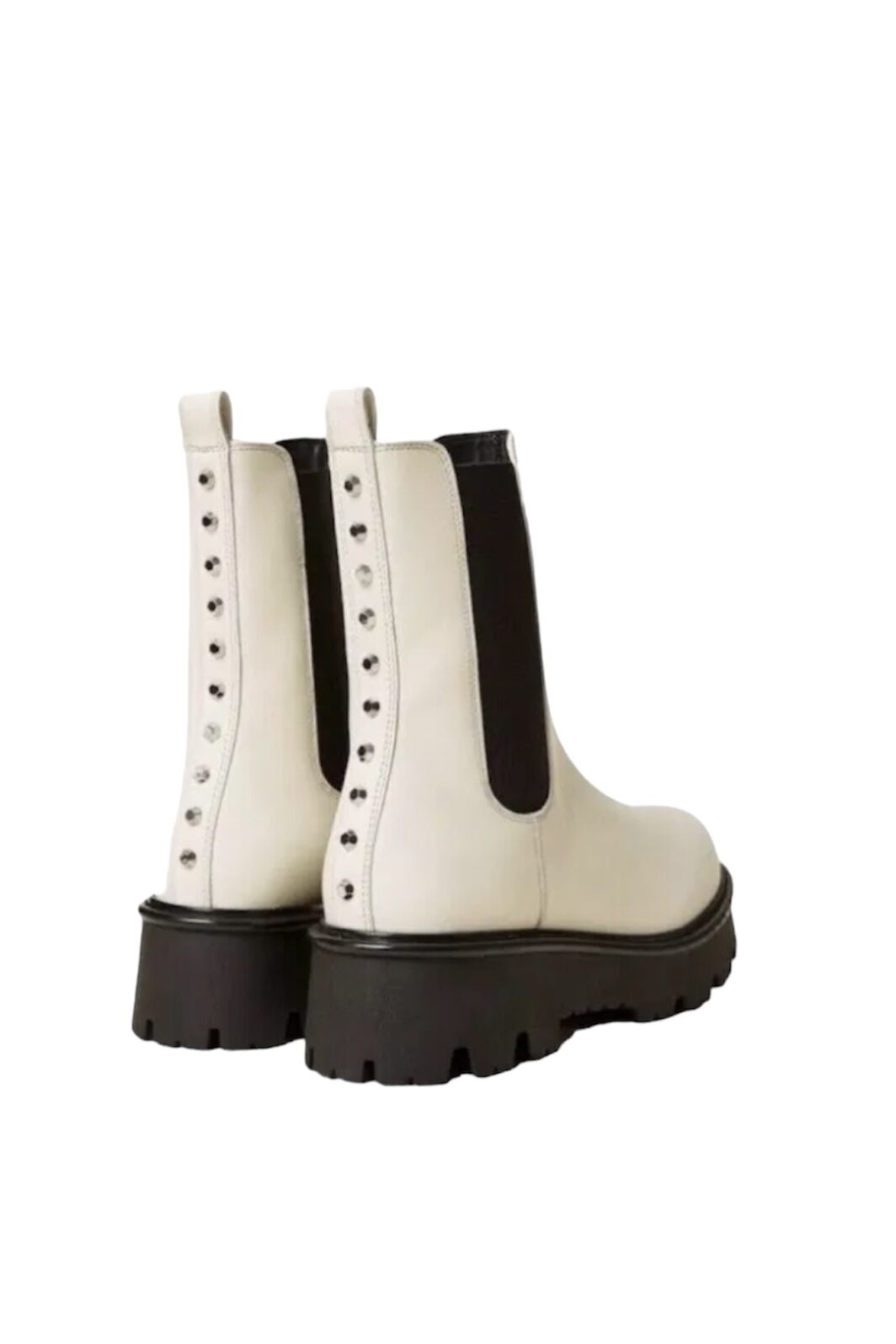 TWINSET Chelsea-Boots in Off White mit Nietenbesatz – Bild 2