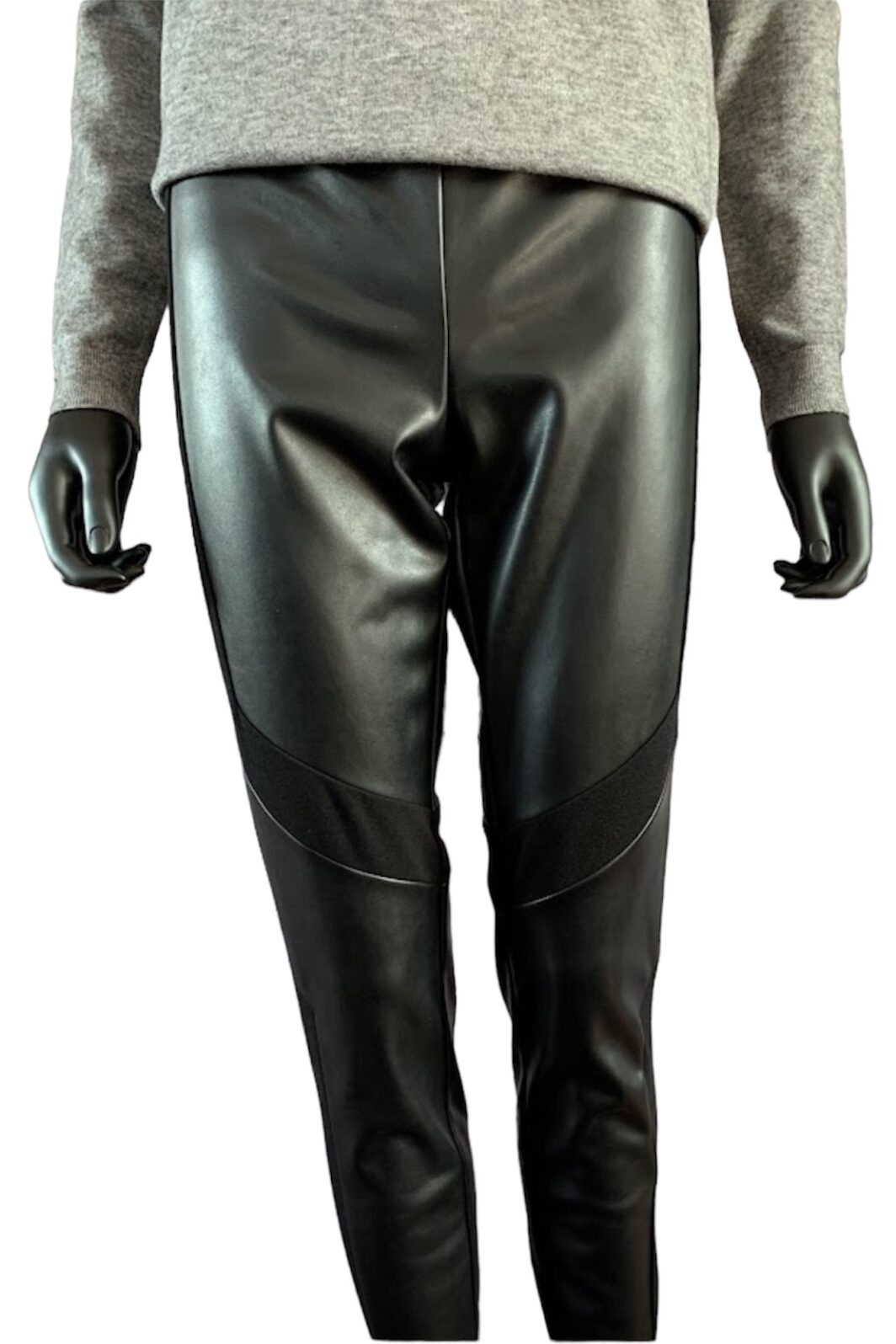 TUZZI Legging in schwarz mit Ledereinsätzen – Bild 3