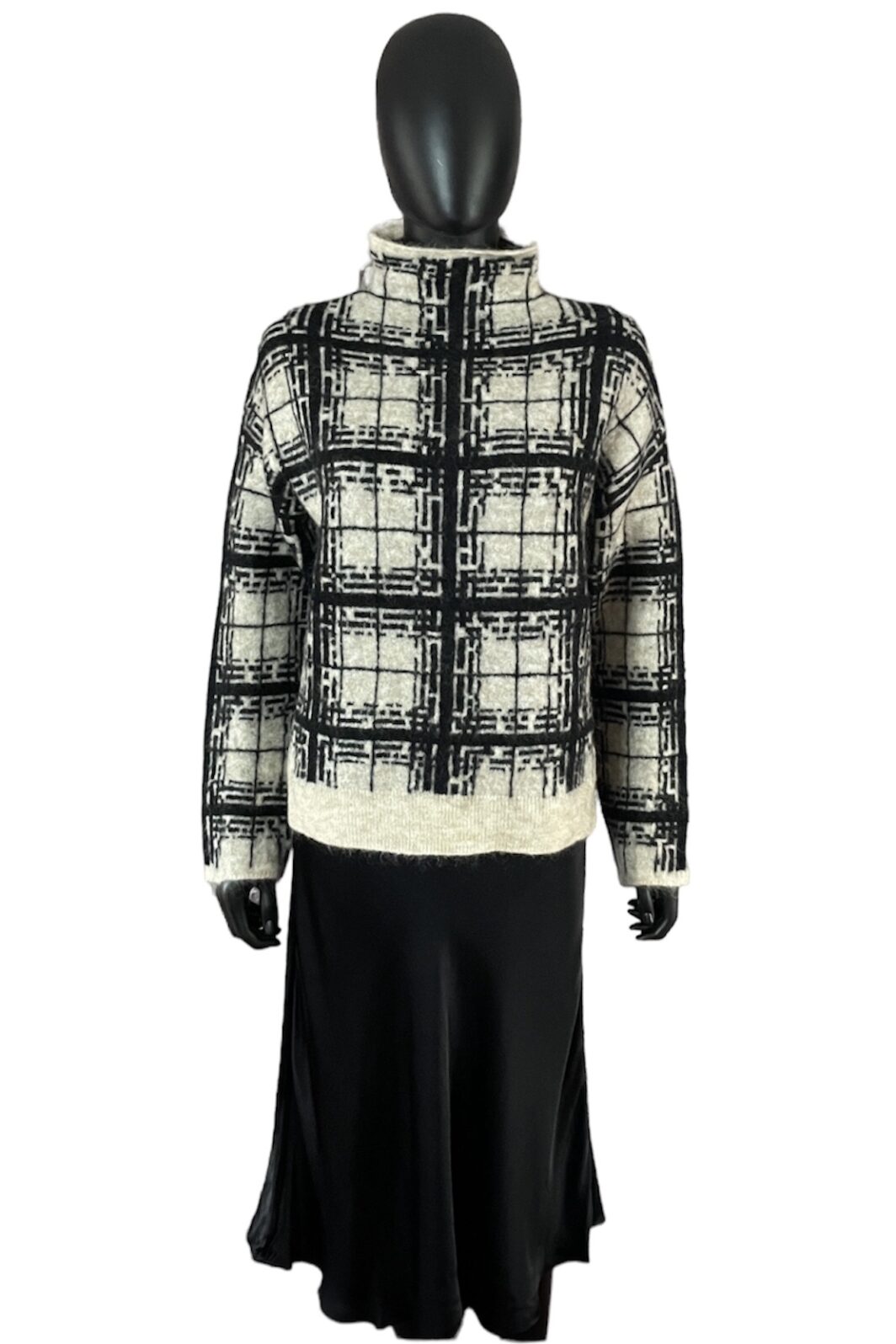 Second Female Strickpullover Louisa in creme/schwarz – Bild 3
