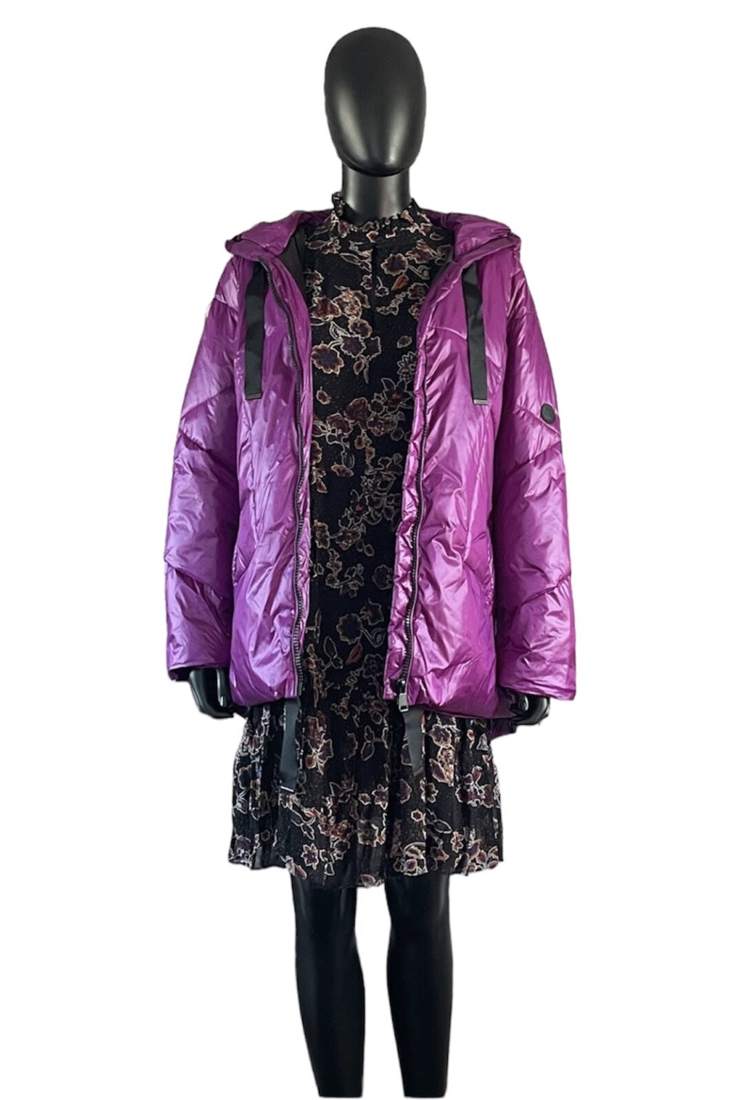 White Label kurze Steppjacke in Magenta – Bild 4