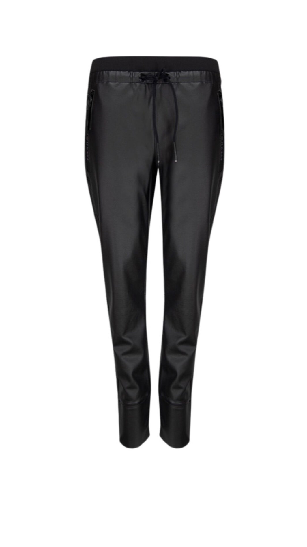 Twenty Six Peers Lederimitat-Jogpants in schwarz