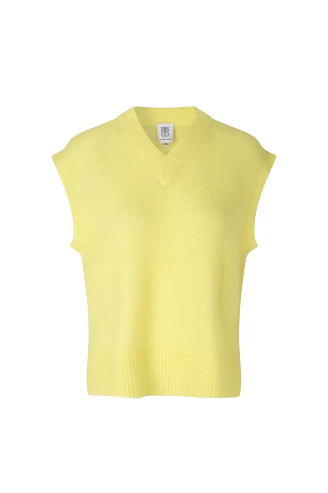 Second Female Strickweste Brook Knit Boxy in Limelight