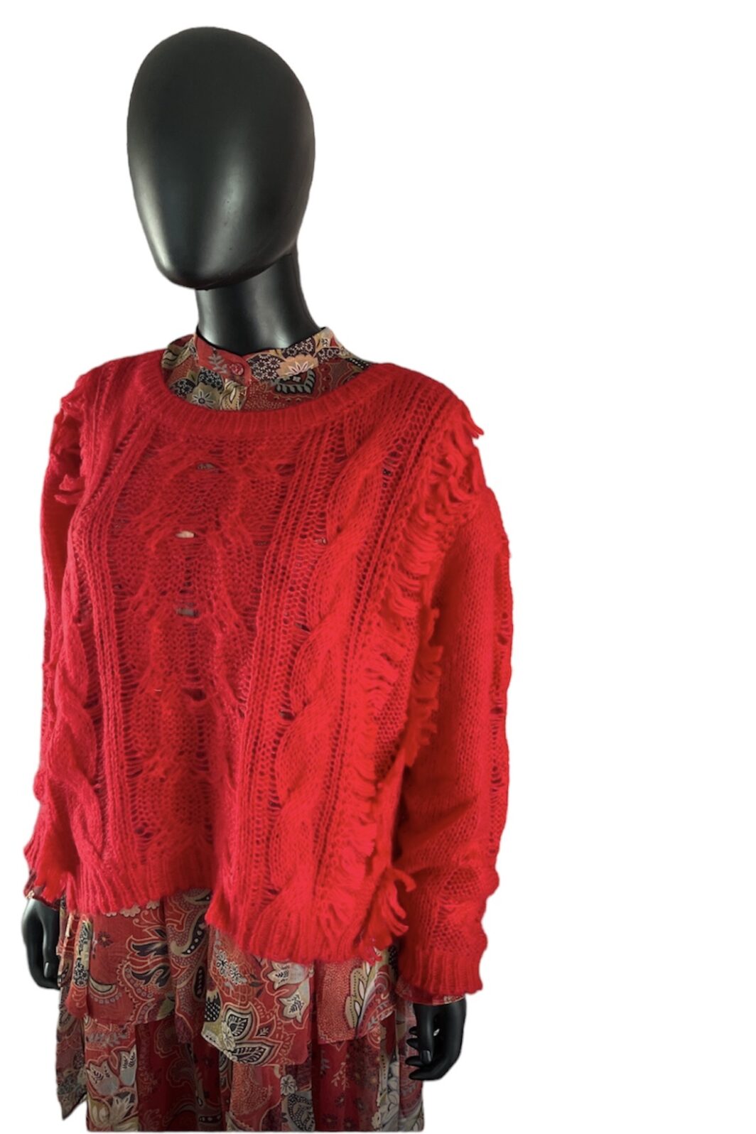 TWINSET Strickpullover in rot/dunkle Himbeere – Bild 2