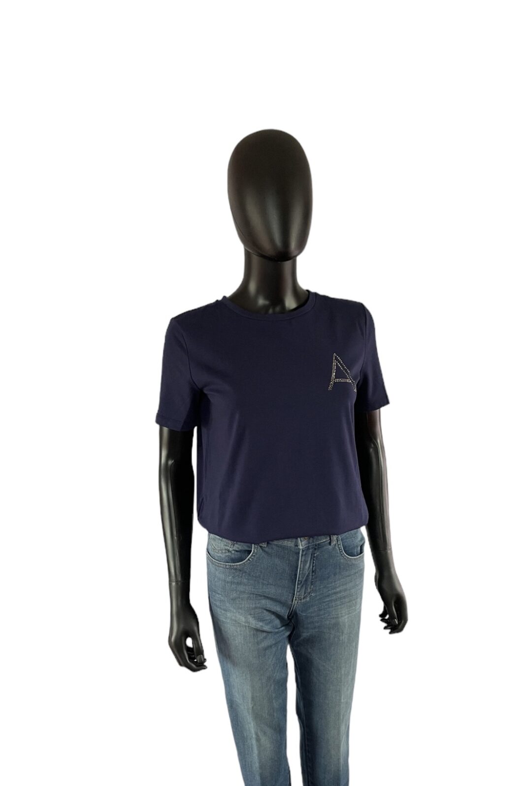 TWINSET Shirt in Blau mit Strass-A – Bild 3