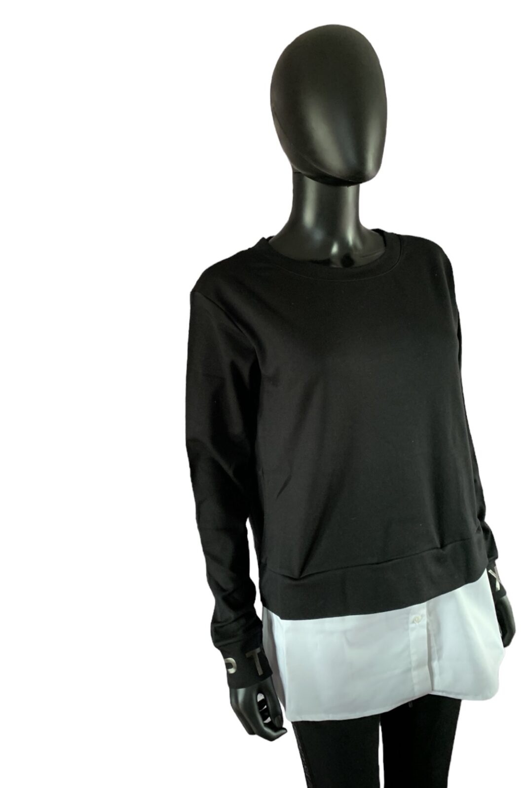Twenty Six Peers Sweatshirt in schwarz mit Bluseneinsatz – Bild 2