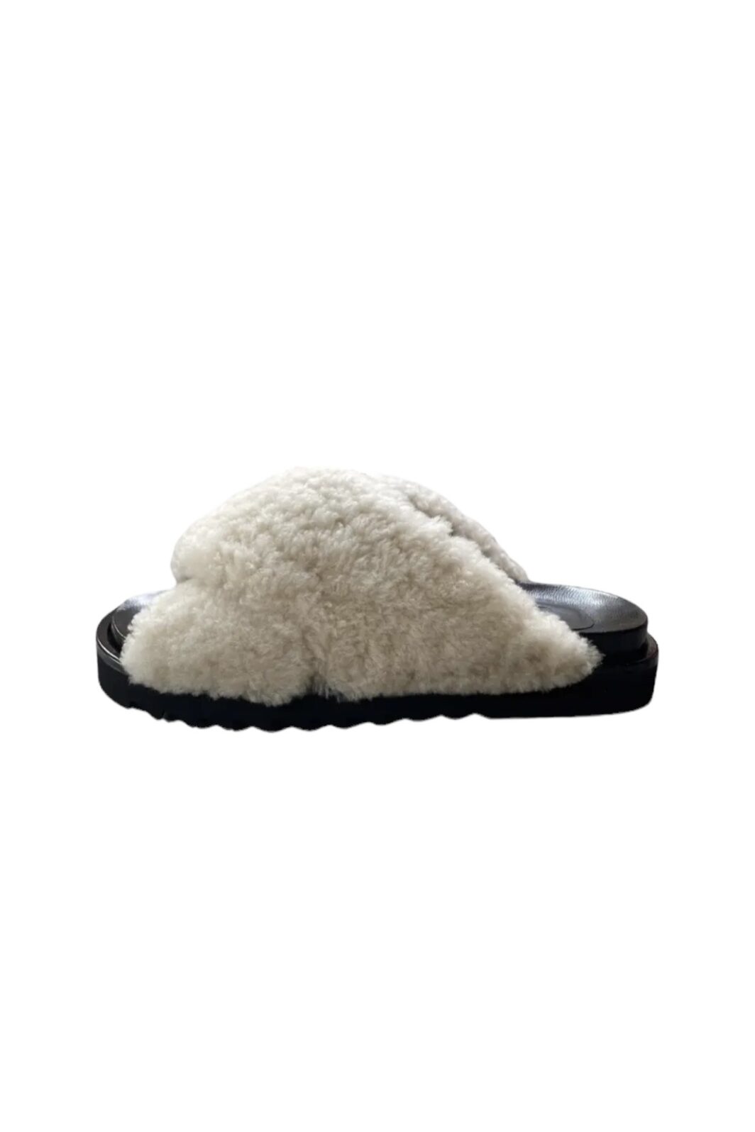 Billi Bi Lammfell-Pantoletten in Beige – Bild 3