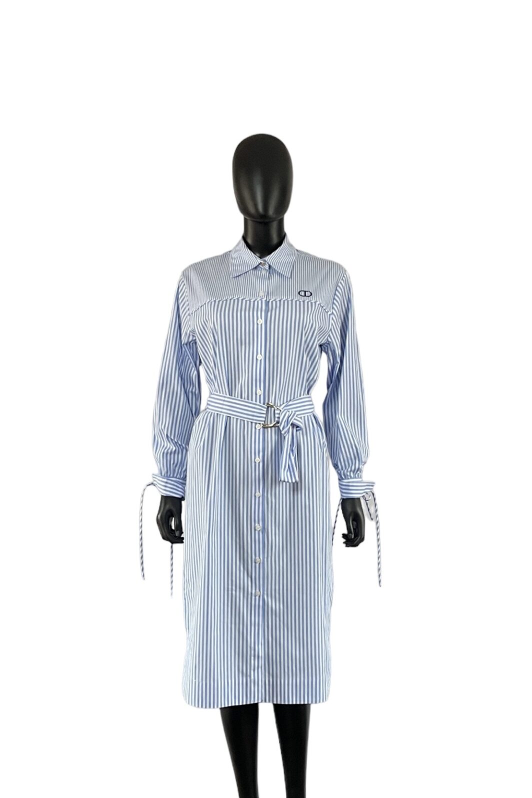 TWINSET gestreiftes Hemdblusenkleid aus Popeline – Bild 4