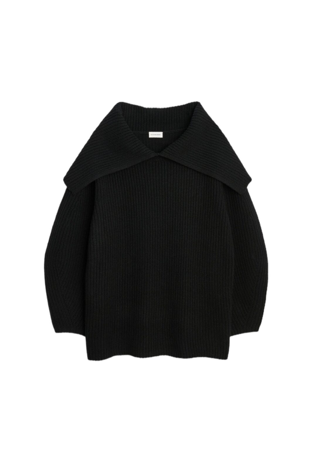By Malene Birger Strickpullover Fevila mit Strickkragen in Schwarz