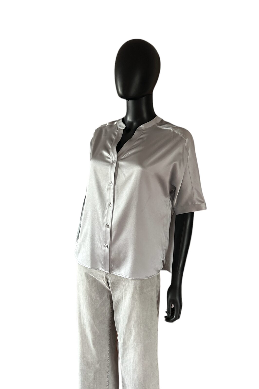 Herzensangelegenheit Bluse in Aluminium – Bild 3