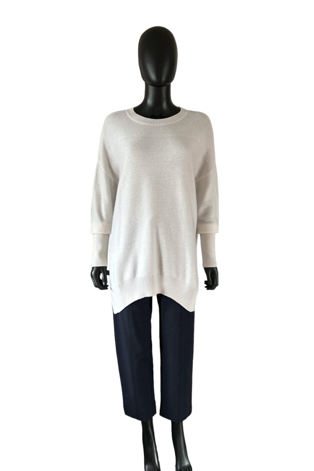 Herzensangelegenheit Longpullover in Superwhite – Bild 2