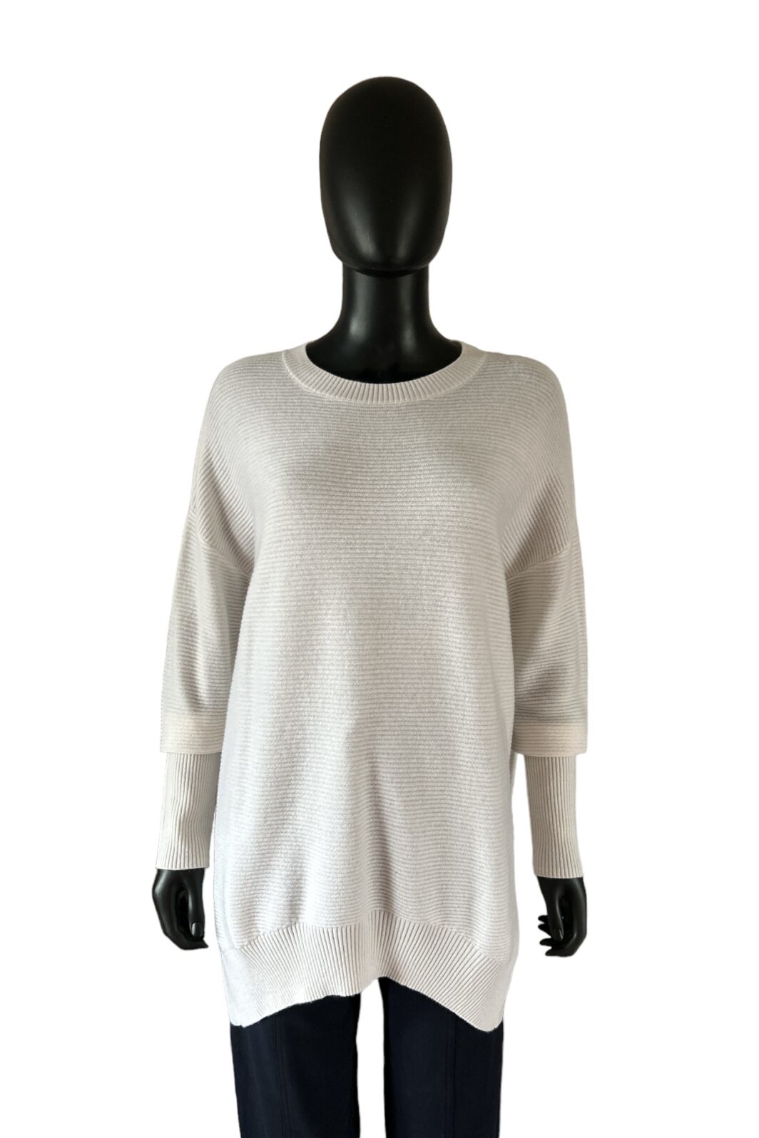 Herzensangelegenheit Longpullover in Superwhite – Bild 3