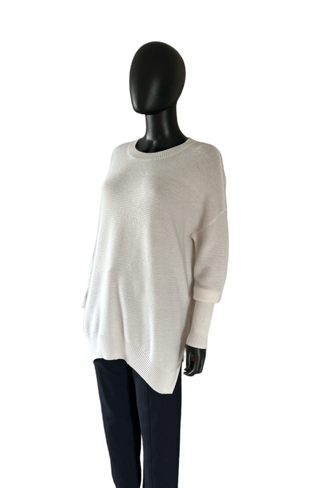 Herzensangelegenheit Longpullover in Superwhite – Bild 4