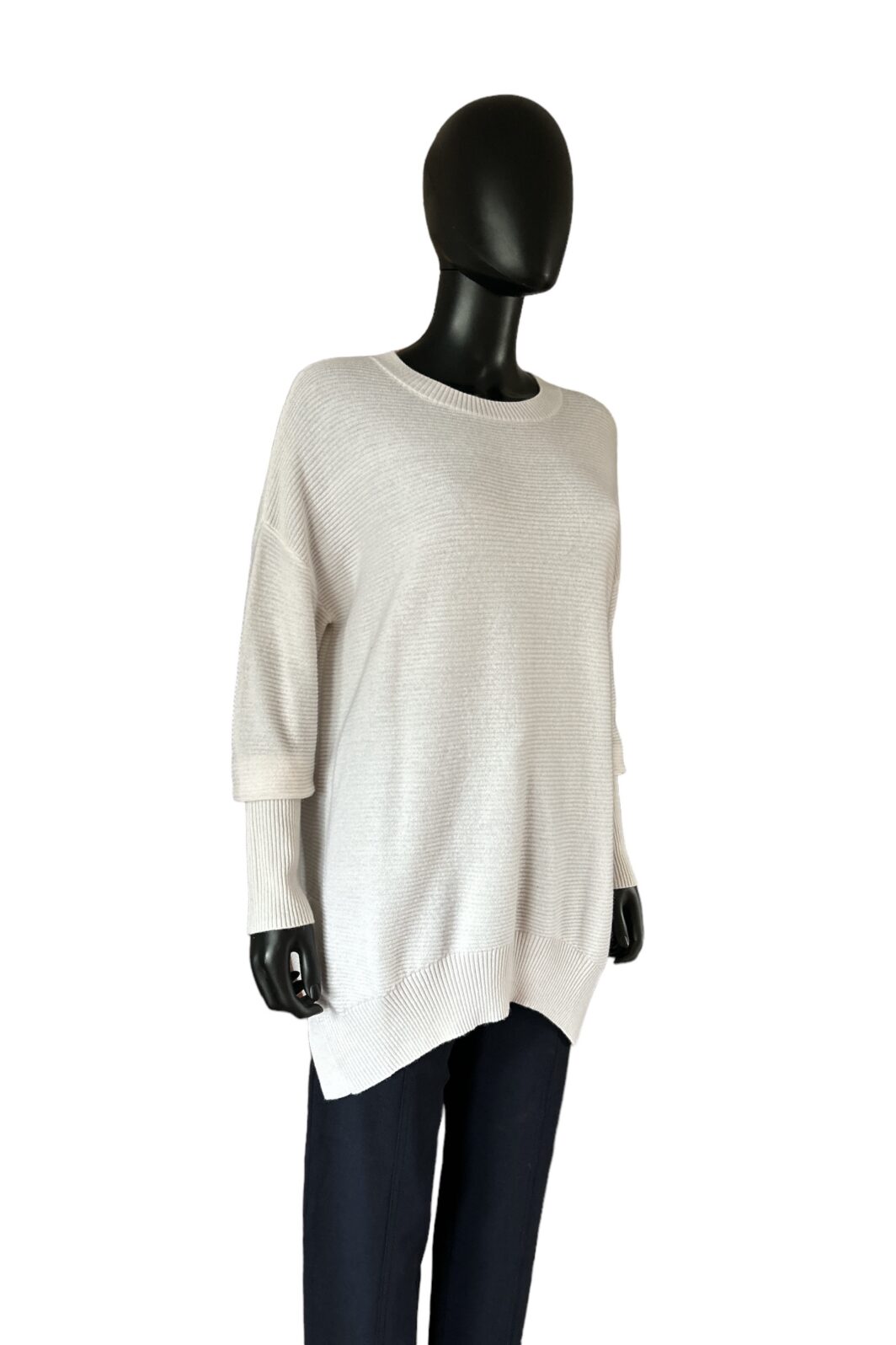 Herzensangelegenheit Longpullover in Superwhite – Bild 5