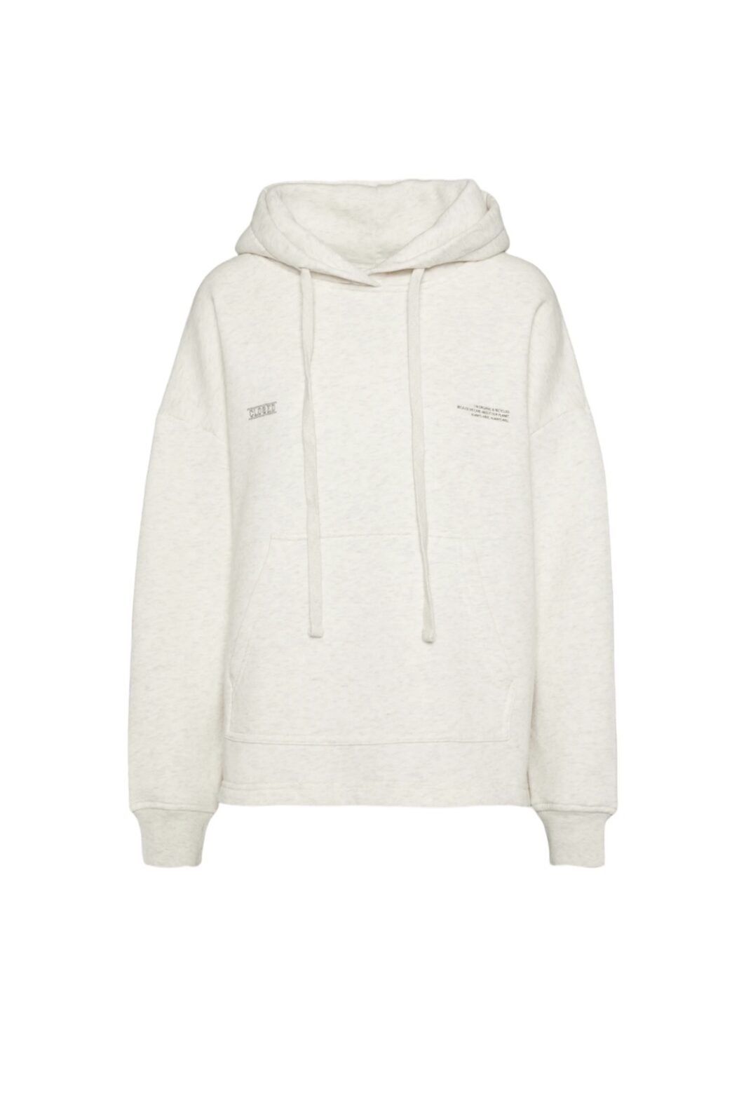 Closed Hoodie mit Statement-Print in beige meliert
