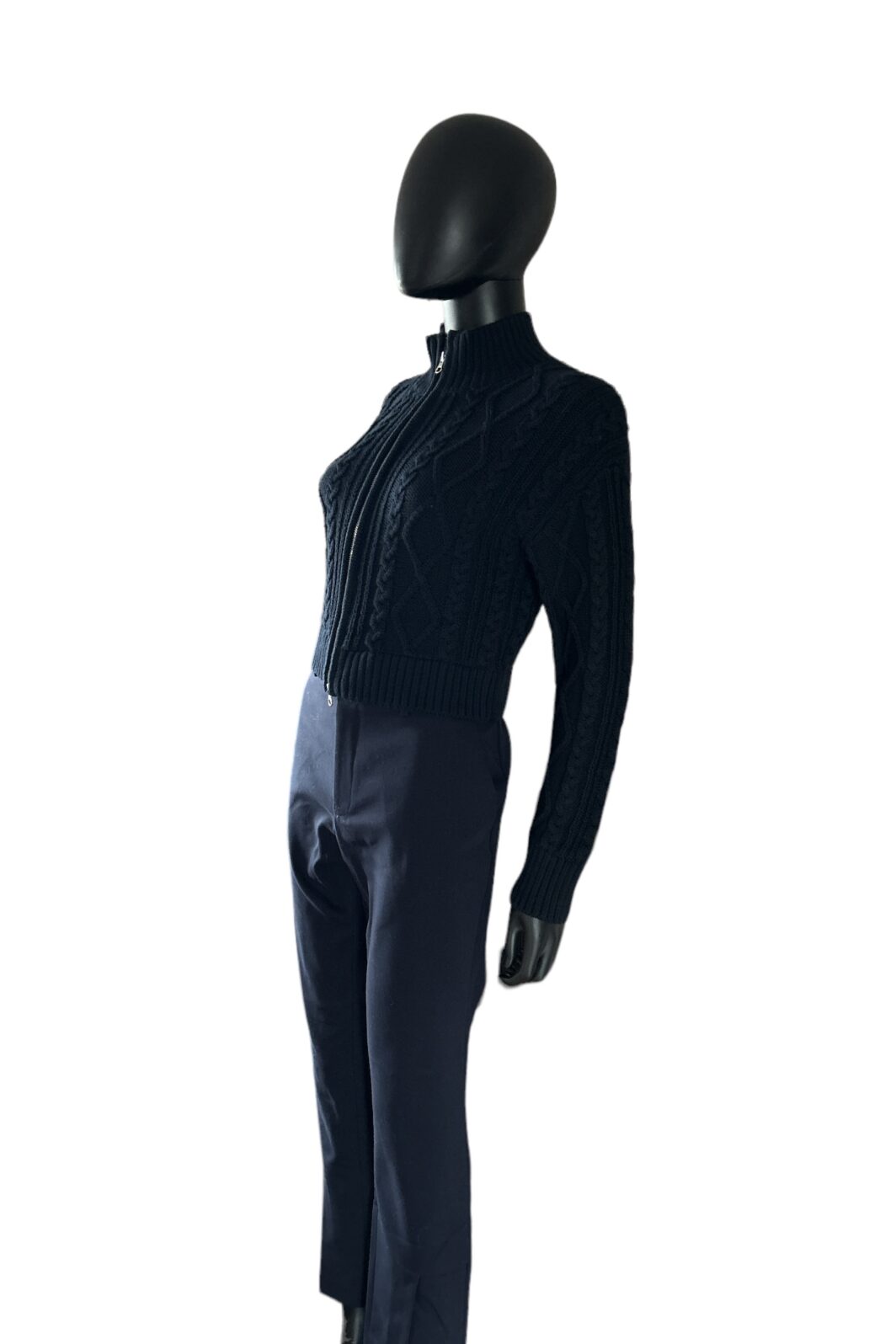 TWINSET schmale Hose in Blau mit Smokingstreifen – Bild 3