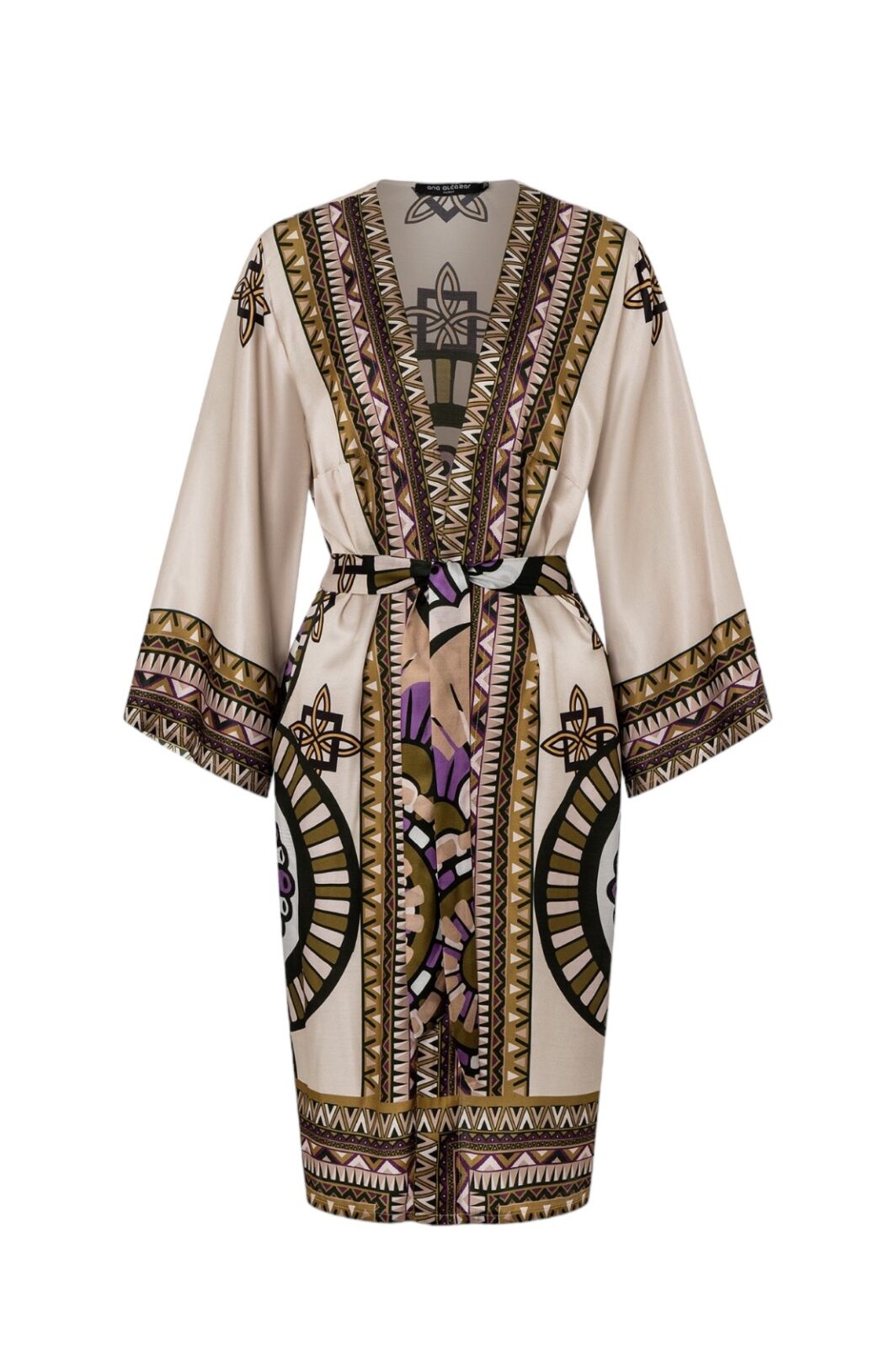 Ana Alcazar Kimono " Lafora" mit Ornamenten in Beige