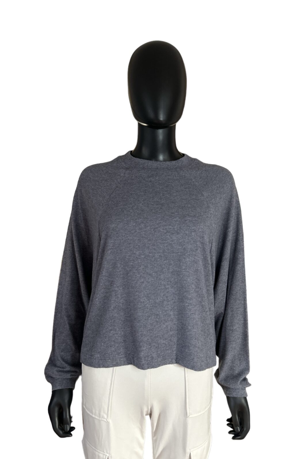 American Vintage Longsleeve YPAWOOD in Anthracite Chine – Bild 2