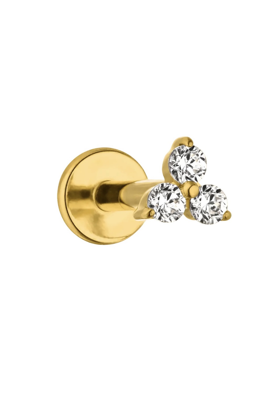 Diamond Mode Cute Three Piercing / Titan in Gold