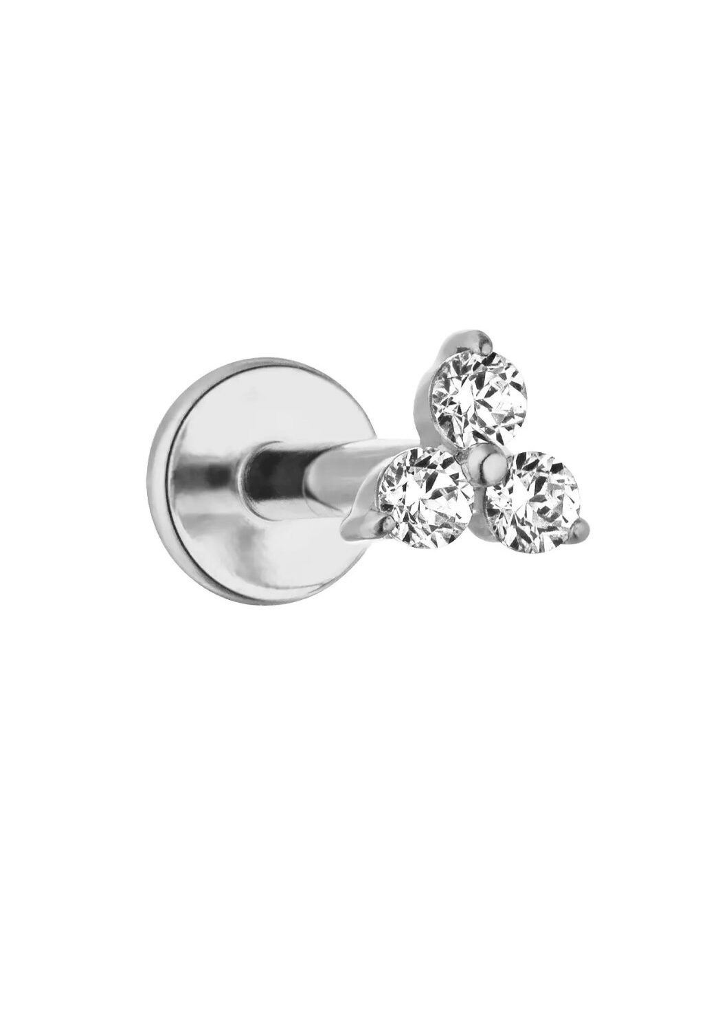 Diamond Mode Cute Three Piercing / Titan in Silber