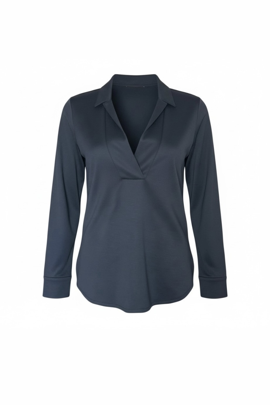 Closed langarm Shirt in Blau mit Polokragen