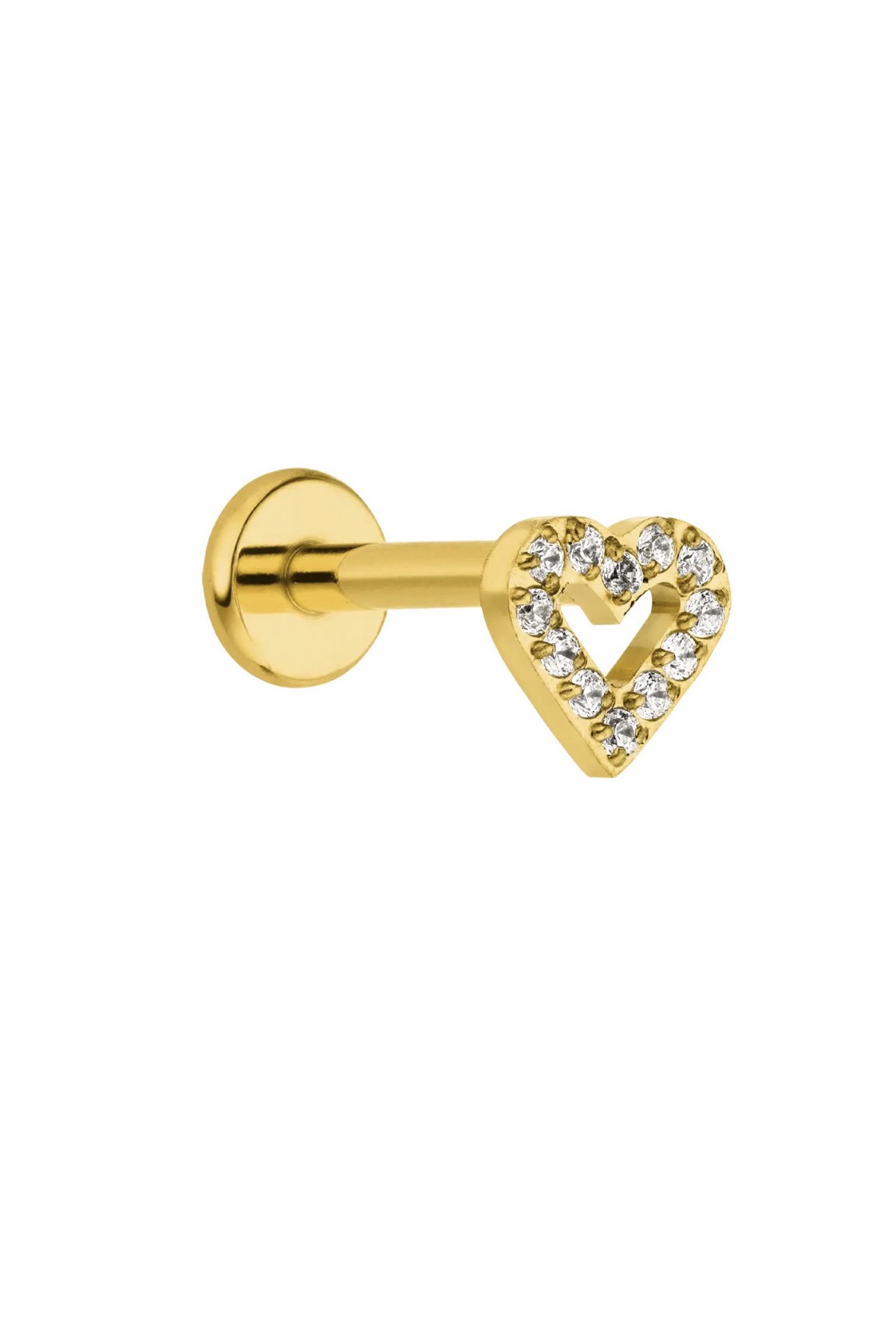 Diamond Mode Heart Piercing / Titan in Gold