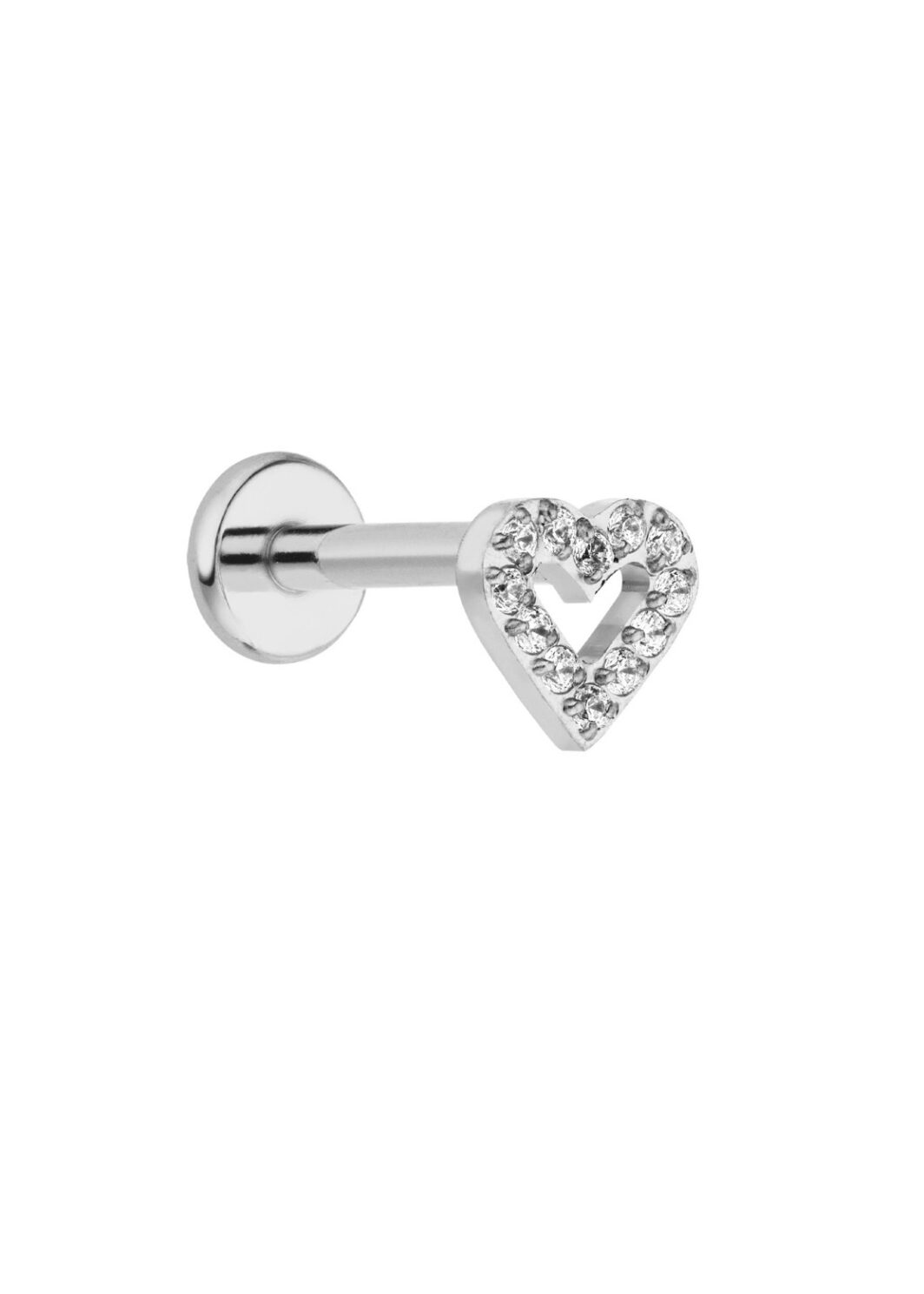 Diamond Mode Heart Piercing / Titan in Silber