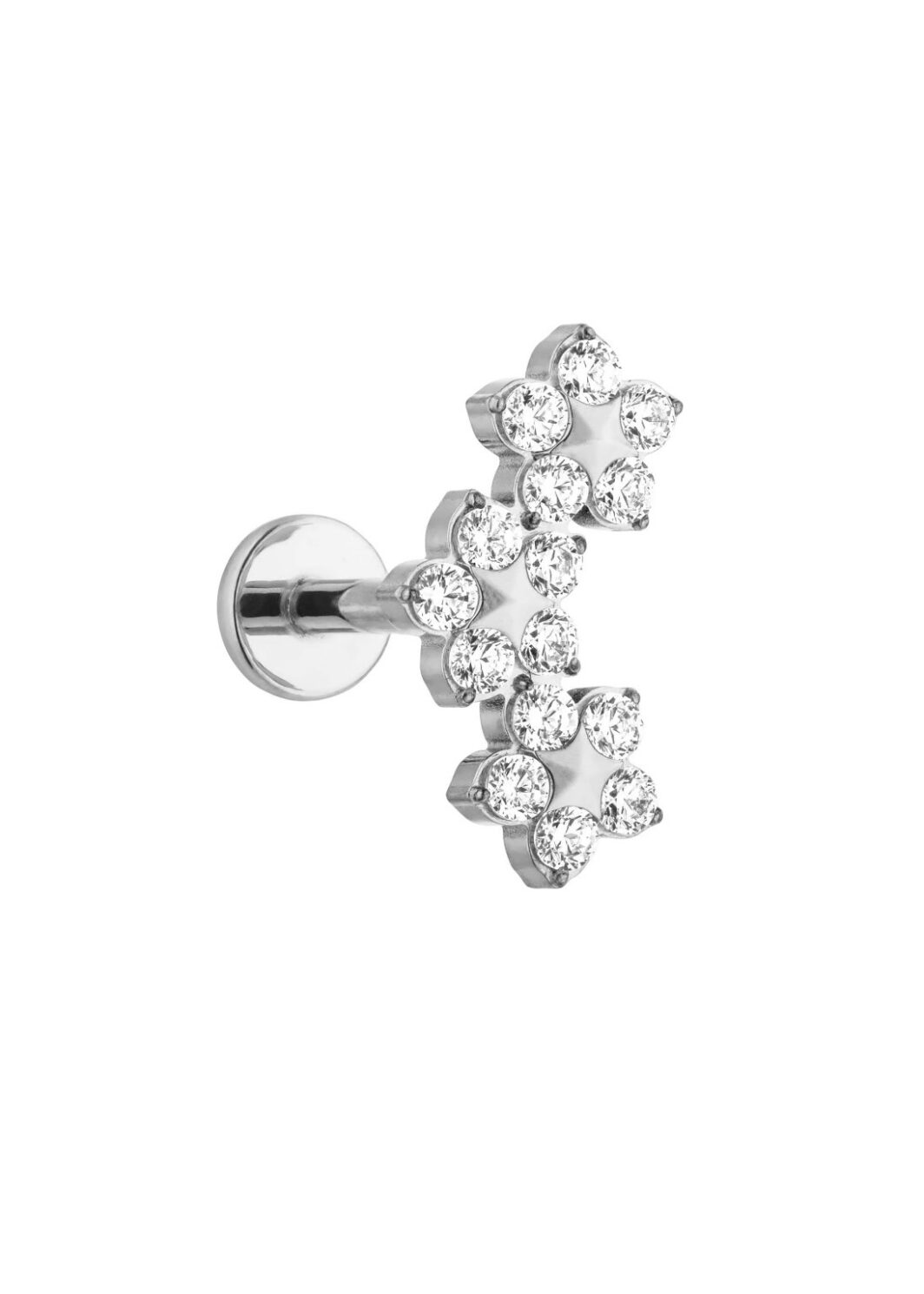 Diamond Mode Bloomy Piercing / Titan in Silber