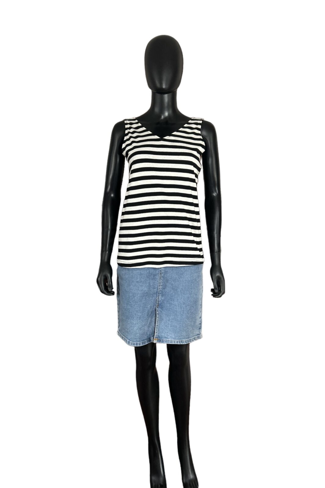 Shirtaporter Top mit Animalprint und Streifenmuster – Bild 3