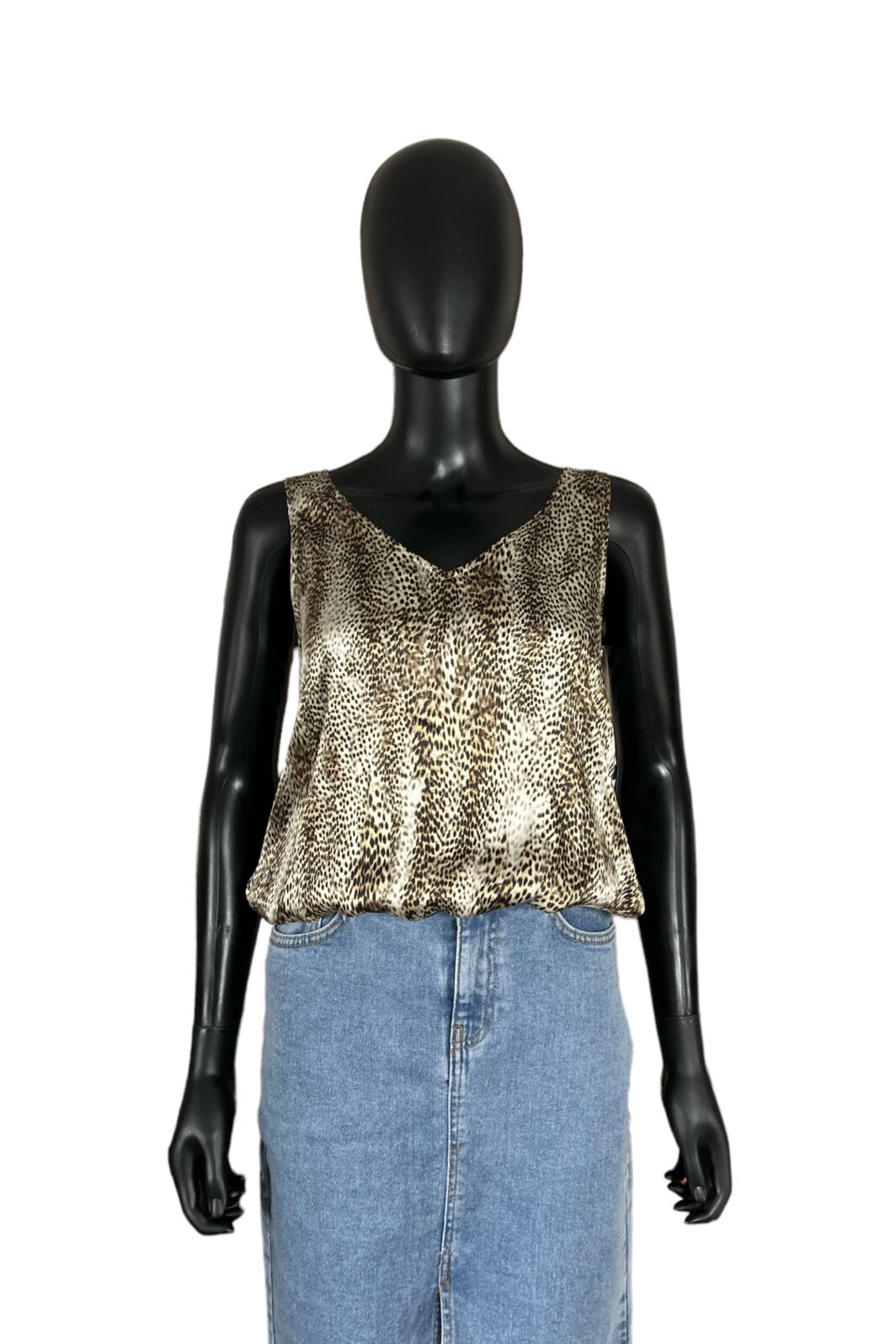 Shirtaporter Top mit Animalprint und Streifenmuster